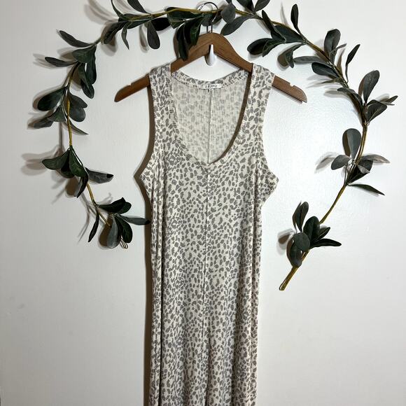 Z Supply Gray Leopard Maxi Dress - Picture 2 of 8